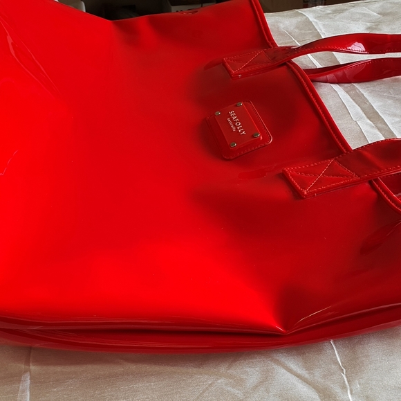 Seafolly Red Beach Bag Tote (CLEARANCE SALE) - Picture 10 of 16